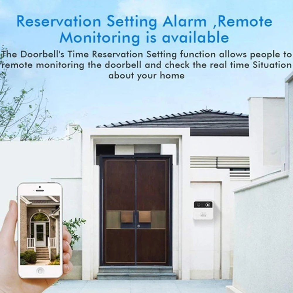 Door Bell WiFi Smart Video Door Bell Intercom Doorbell Wireless Doorbell Low Power Mobile Remote Monitoring Door Bell WiFi Smart Video Door Bell Intercom Doorbell Wireless Doorbell Low Power Mobile Remote Monitoring
