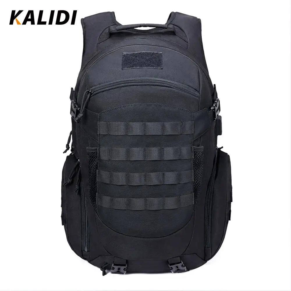 KALIDI 40 LMilitary тактические боевые рюкзаки мужские армейские водонепроницаемые альпинистская сумка уличный походный Кемпинг Охота дорожные рюкзаки - Цвет: Black02