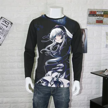 

Cosplay Summer men woman T-shirt Rozen Maiden T Shirt Anime Suigintou Mercury Lampe Unisex Anime Long sleeve T-shirt shirts