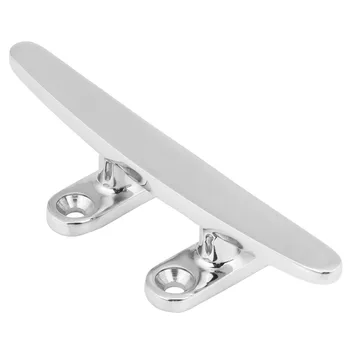 

316 Stainless Steel Marine Boat Dock Deck Cleat Flat Top Base Low Silhouette Trimline Cleat 125MM Sailing Lock Bolt Boat Cleat