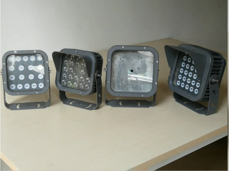 

DMX512 DC24V 18W RGB Full Color High Quality Super Bright IP65 LED Floodlight Square Outdoor Flood lights