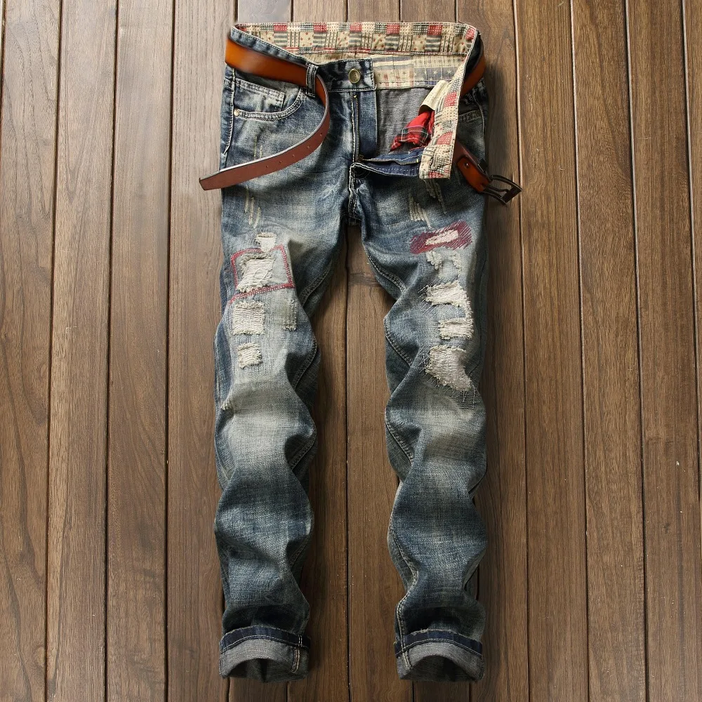 European American Style fashion brand men jeans luxury Men's denim