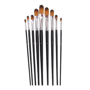 

9pcs Watercolor Oil Painting Brush Set Nylon Paint Brushes