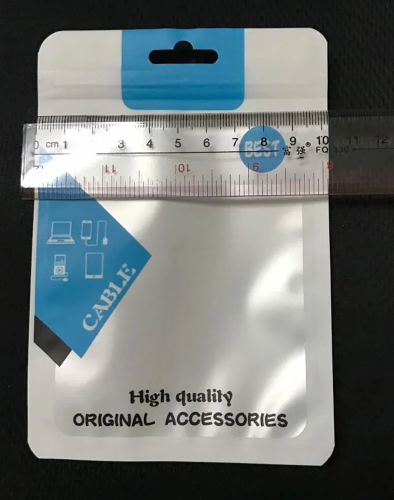 200 шт./лот 10,5*15 см сумки на молнии Розничная посылка полиэтиленовый пакет opp для iphone samsung xiaomi USB кабель с отверстием