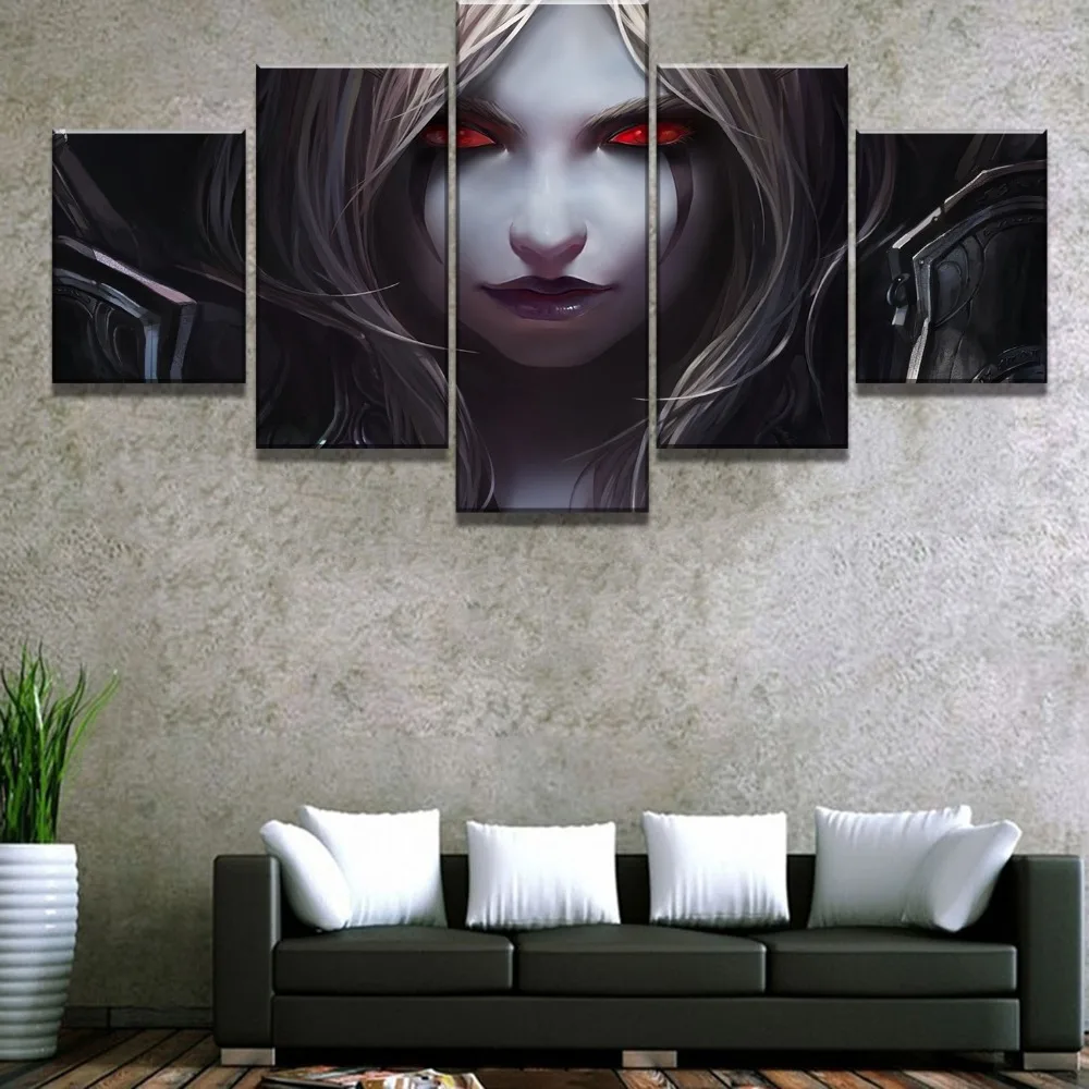 Waliicorners 5 Piece Warcraft Sylvanas Game Poster Modern Decorative Paintings on Canvas Wall Art for Home Decorations Wall Decor 6 HTB1NqgSLPTpK1RjSZKPq6y3UpXaQ