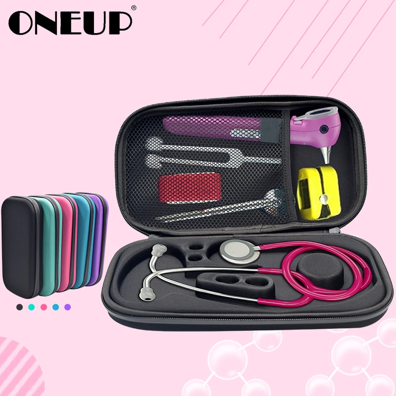 

ONEUP EVA Hard Case for Stethoscope Storage Box Carry Travel Medical Organizer Stethoscope Mesh Pocket Medical Storage Case Bag
