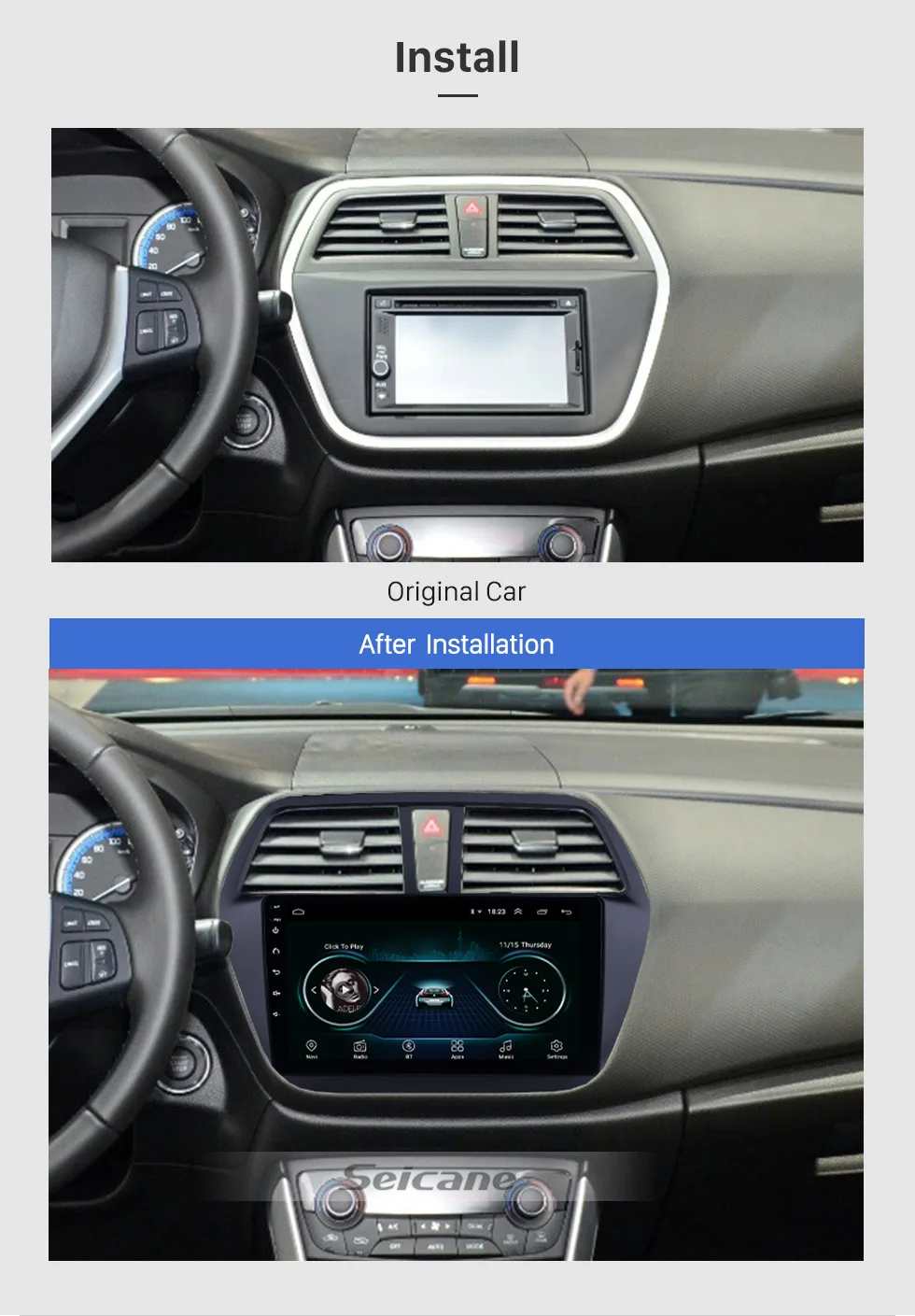 Seicane Android 8,1 " Автомагнитола для Suzuki S-Cross SX4 Стерео gps мультимедийный плеер Поддержка OBDII DVR 3g