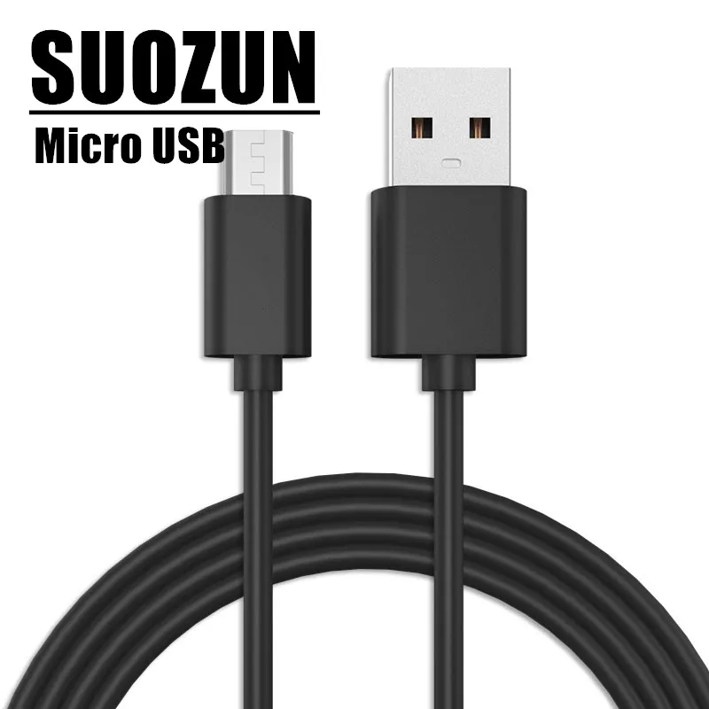 SUOZUN مايكرو USB كابل 2A سريع تهمة USB بيانات كابل لسامسونج Xiaomi اللوحي الروبوت USB شحن الحبل سلك Microusb شاحن كابل