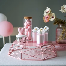 SWEETGO Геометрическая подставка для торта Макаруны цветные Инструменты для торта для десерта украшение стола для вечеринки корзина для фруктов домашняя стойка для хранения