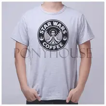 Princess Leia Star Wars Coffee t shirt Top Lycra Cotton Men T Shirt