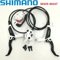 Shimano BL BR M445 M447 белый гидравлические дисковые тормоза спереди и сзади тормозной суппорт * рычаг с колодки MTB горный велосипед аксессуары