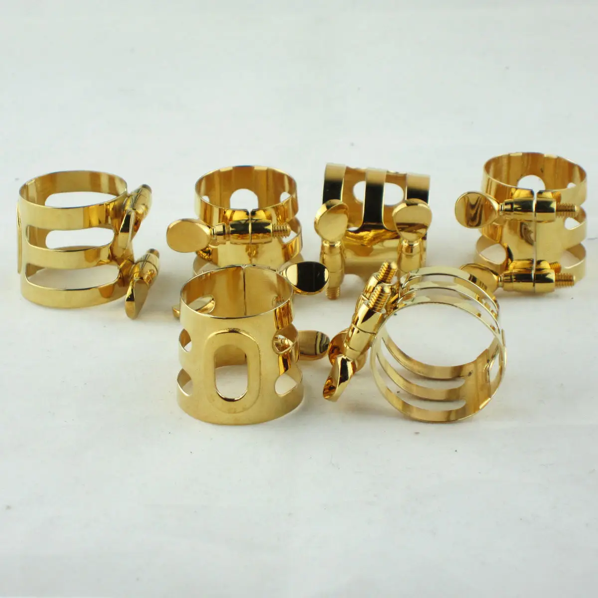 6PCS Sax Ligature Perfect Beautiful Alto Saxophone Ligaturein Parts