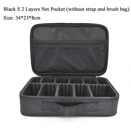 Женский высококачественный органайзер для профессионального макияжа Bolso Mujer косметический чехол большой емкости сумка для хранения разборка чемоданы - Цвет: Net Pocket