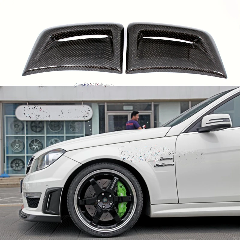 

For Mercedes Benz C Class W204 C63 Carbon Fiber Side Air Fender Vent grille for C63 AMG 2012 2013 2014 one pair