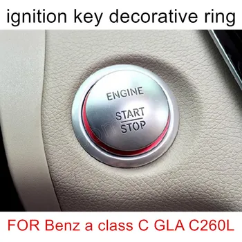 

2 colors for option best selling Car Ignition Key Ring Decor Sticker FOR Benz a class C GLA C260L