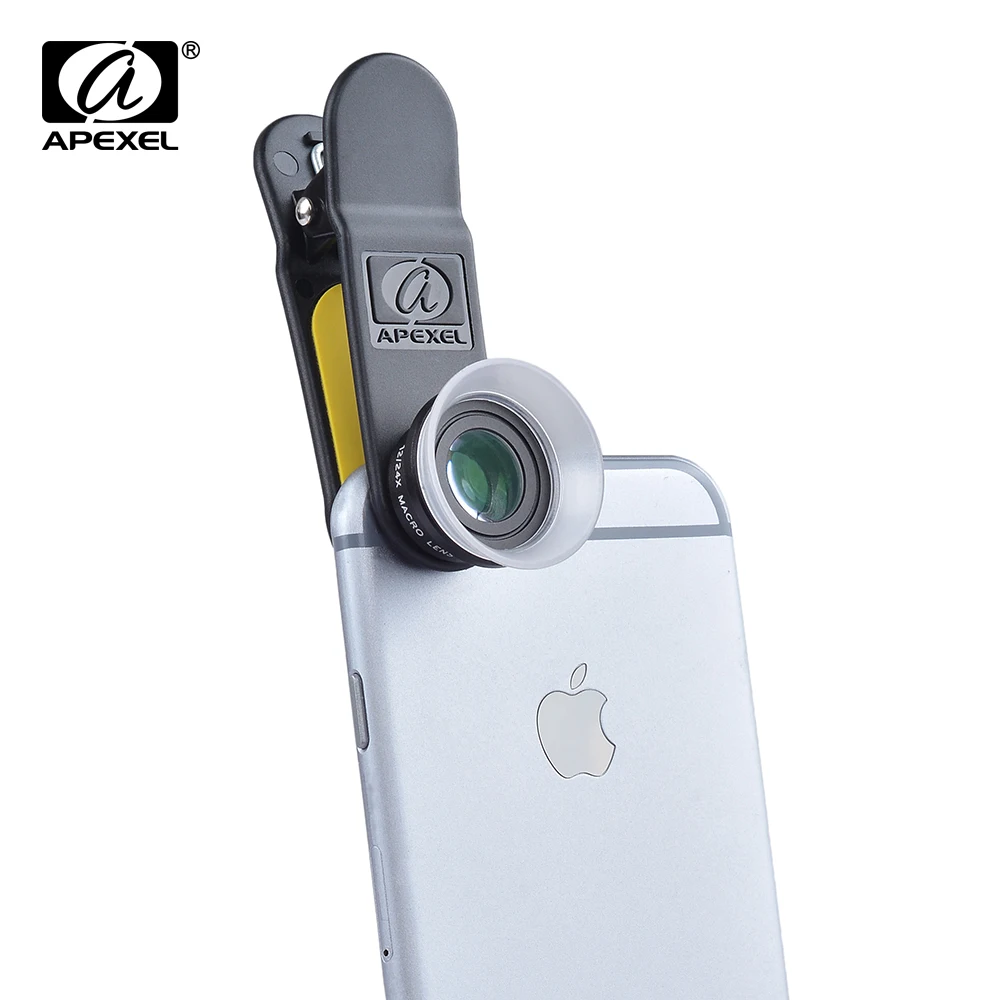 

APEXEL 2 in 1 Premium Camera Lens for iPhone and Android with Macro lens 12X & 24x lens APL-24XM
