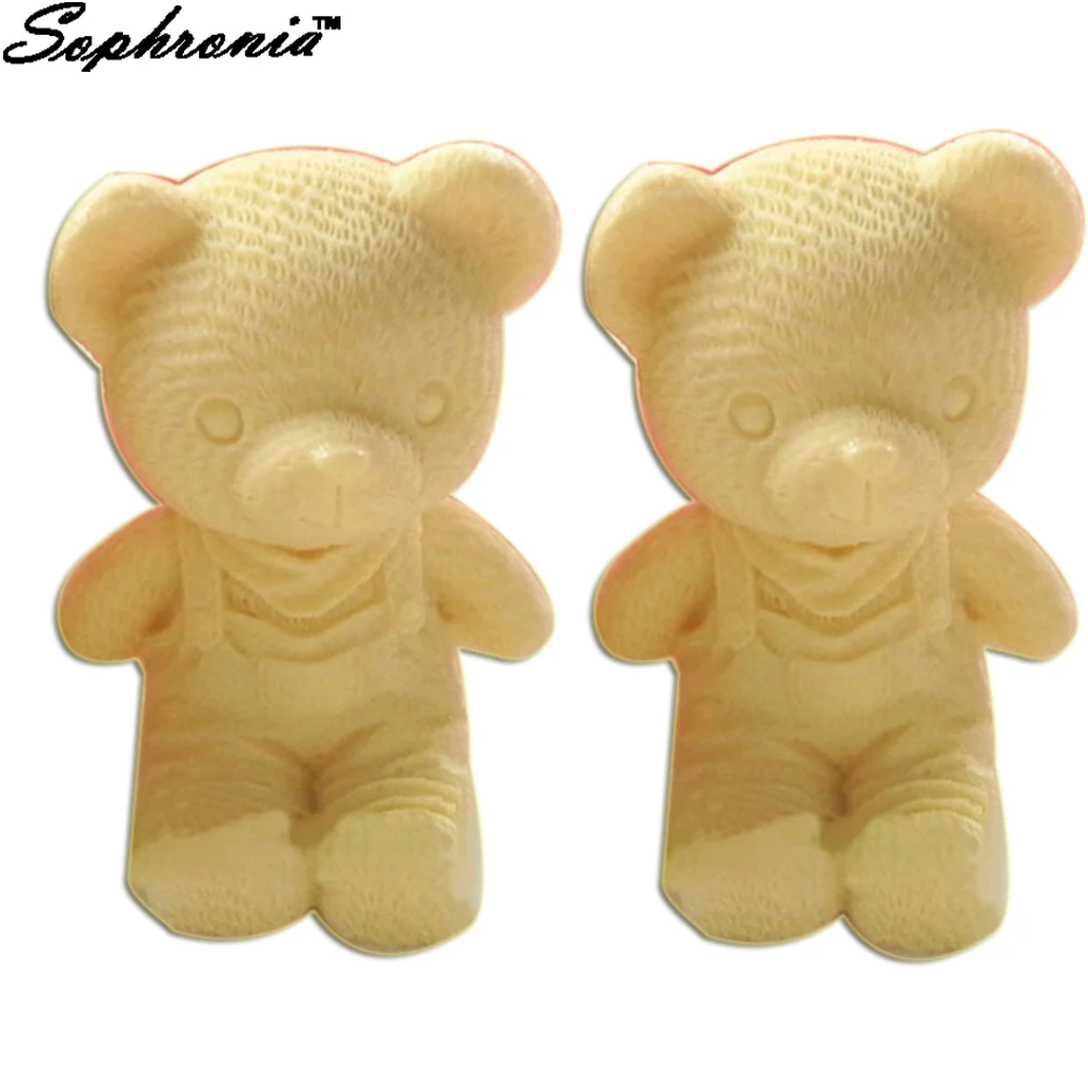 

Sophronia 1PCS Mini Cute Bear Boy Silicone Soap Mold Fondant Cake Decorating Tools Chocolate Mold Candle Moulds 4.8*4.8*5.5cm