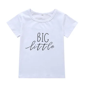 

Toddler Kids Baby Girl&Boy&Newborn Infant Baby Big Little Sibling Set Matching Tees Tops T shirt&Romper 0-5T child A20