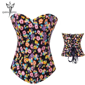 

Modeling Strap Flower Black Corset and Bustiers Women Slimming Belly Sheath Body Shaper corselet fajas waist modeladoras Denim