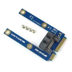 Новый мини PCI-E mSATA SSD на плоский SATA 7pin жесткий диск pcba удлинитель адаптер