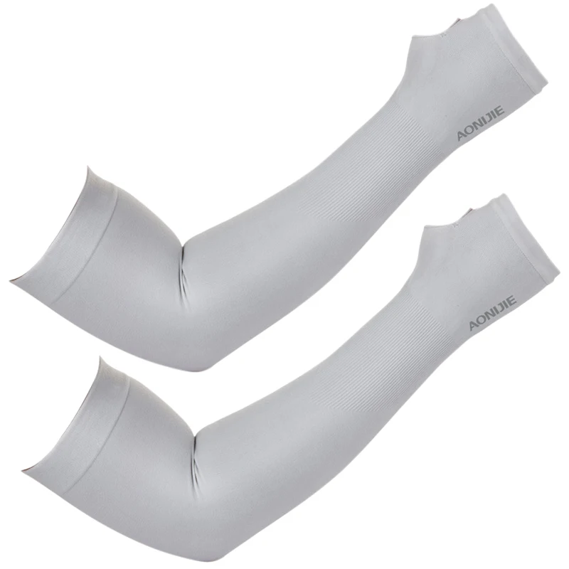 

2 Pcs Arm Sleeves Sun Block UV Protection Cooler Band Hands Arms Covers Long Gloves for Outdoor Sports Fishing Hiking ASD88