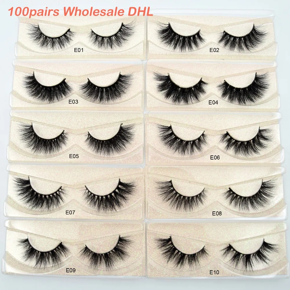 US $225.04 100 Pairs Wholesale Free Dhl Shipping Visofree 3d Mink Lashes Hand Made Full Strip Mink Eyelashes CrueltyFree False Eyelashes