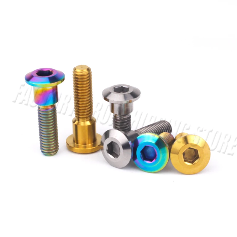 

4 / 6Pcs Titanium Bolts Motorcycle Modification Ti Screws M8 x20/22/33mm Brake Disc Ti Bolt Motor Bike Accessory
