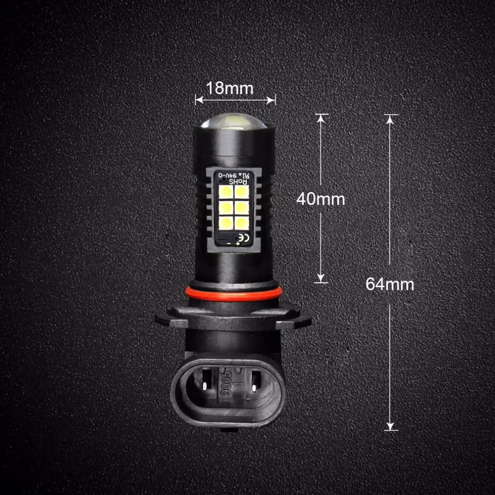 2 шт., светодиодный автомобильный светильник H8 H11 HB3 9005 HB4 9006 21 SMD 3030, супер яркий Автомобильный светодиодный фонарь, 6000 K, противотуманные фары, фары для вождения автомобиля, DRL