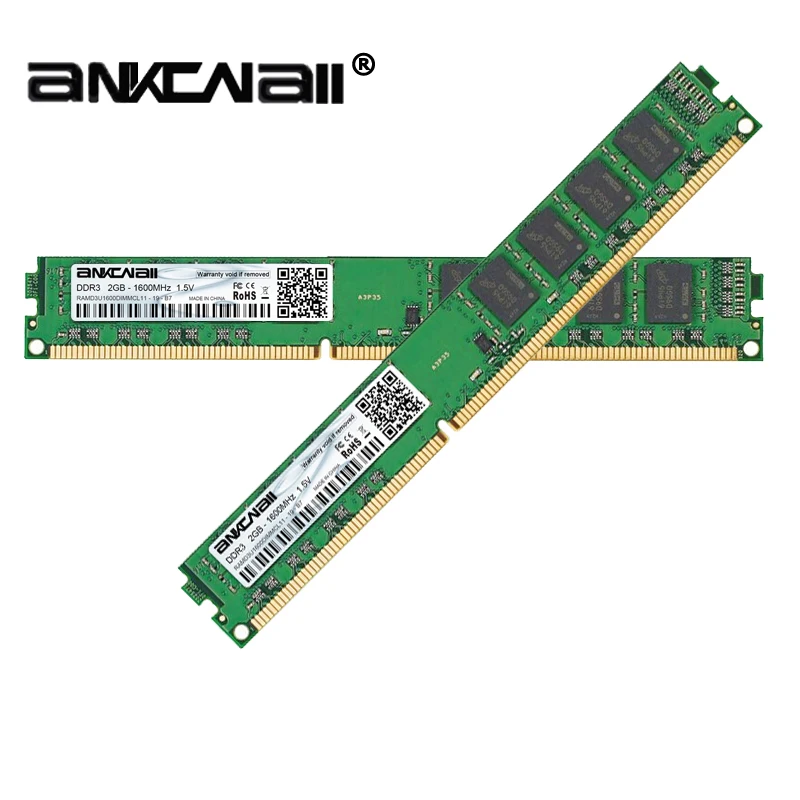 

DDR3 RAM 2Gb (2pcs x 2GB)1333MHz 1600MHz PC3-10600/12800 For Intel Desktop Memory DIMM 1.5V 240Pin