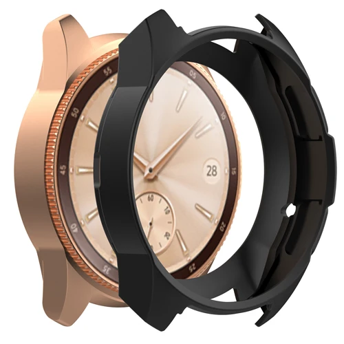 Чехол для samsung Galaxy Watch 42 мм/46 мм и gear S3 Frontier, универсальный чехол, мягкий силиконовый защитный чехол, рамка - Цвет ремешка: black 42mm