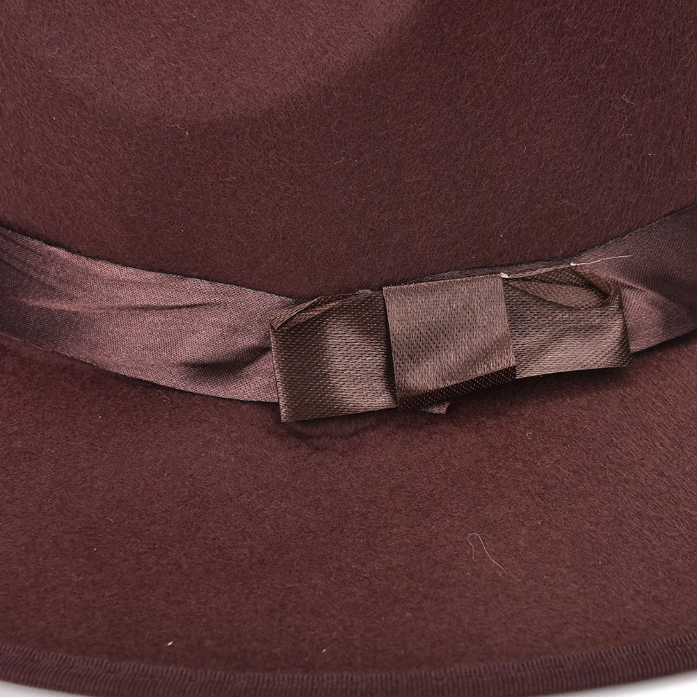 1 шт., черная модная кепка из Трилби Дерби, фетровая Кепка, шапки кофейного цвета для женщин и мужчин, унисекс, винтажная джазовая шляпа, прибл. Окружности головы 56-60 см