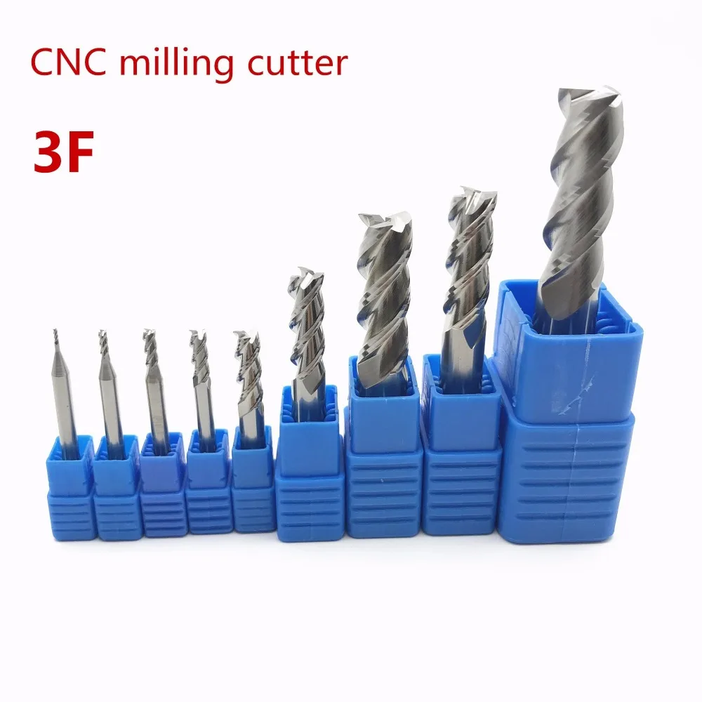 

50 degree high precision aluminum alloy special tungsten steel milling cutter 3 slot CNC aluminum end mill carbide coated tool