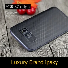 New Ultra thin back cover case for samsung galaxy S7 edge case with 2 in 1 shell cases and covers luxury ipaky original brand