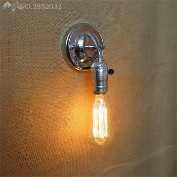 

JW_Modern Vintage Loft Adjustable Industrial Metal Wall Light Retro Silver Wall Lamp Country Style Sconce Lamp Fixtures Bedroom