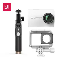 YI 4K Action Camera Bundle With Waterproof case and Selife Stick 2.19″ LCD Tough Screen Wifi International Version Sports Camera