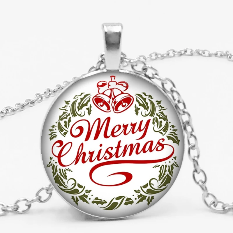3 цвета 25 мм Мода ручной работы стекло драгоценный кулон ожерелье Рождественский подарок выпуклая Магия ожерелье высокого качества ювелирные изделия