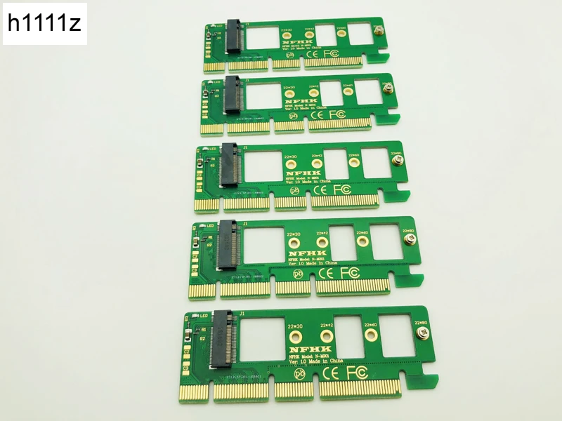 Переходник NGFF M.2 NVME AHCI SSD к PCI E Express 3 0x4x16 5 шт. переходник карта M key коннектор для XP941