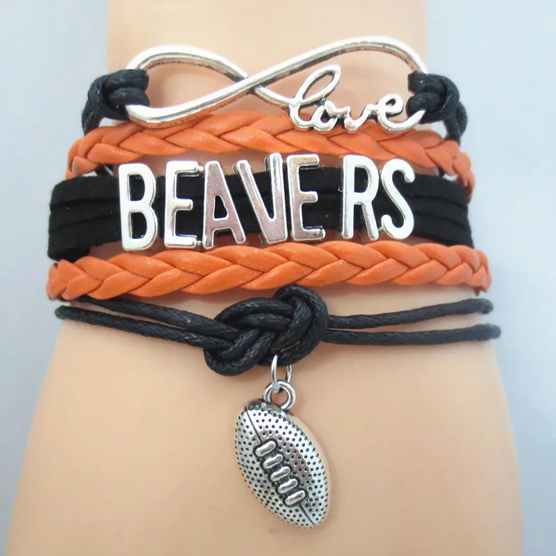 Buy SANDEI Jewelry Infinity Love BEAVERS football Team