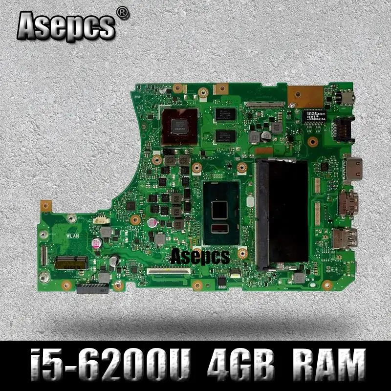 Asepcs X556UR X556UF X556U тестовая оригинальная материнская плата 4G ram I5-6200U