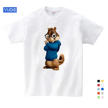 

Hot Sale! New Alvin and the Chipmunks boys tops girls tops Costume Alvin Costume kids costume Cartoon Free Shipping 3T-9T YUDIE