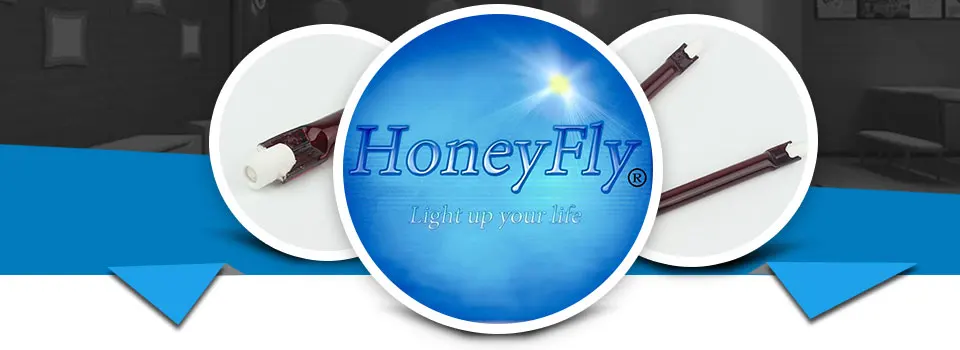 HoneyFly3pcs инфракрасный галогенная лампа 189 мм 1000 Вт 220 В J189 R7S инфракрасная лампа одной спирали ИК Нагревательный элемент сушки кварцевые