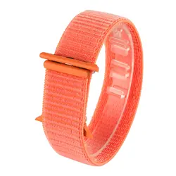 Модные оранжевые Цвет 38/42 мм нейлон Смотреть полоса Регулируемый Ремень Замена прочный браслет HOOK & LOOP Туфли с ремешком и пряжкой