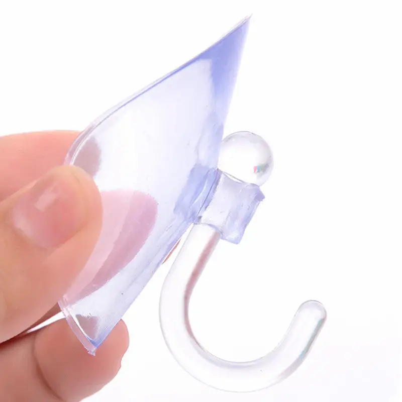 

10 Pcs Strong Transparent Wall Hooks Hanger Bathroom Kitchen Suction Cup Suckers
