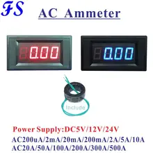 YB5135A AC LED Digital Ampere Meter AC 200uA 200mA 10A 50A 100A 200A 500A Umfassen Stromwandler AC Amperemeter Strom tester