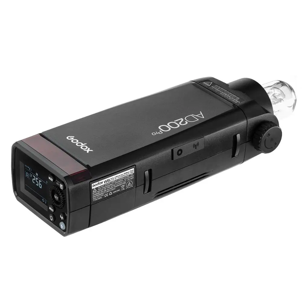 Godox AD200Pro Outdoor Flash Light 200Ws TTL 2.4G 1/8000 HSS 0.01-1.8s Recycling with 2900mAh Battery