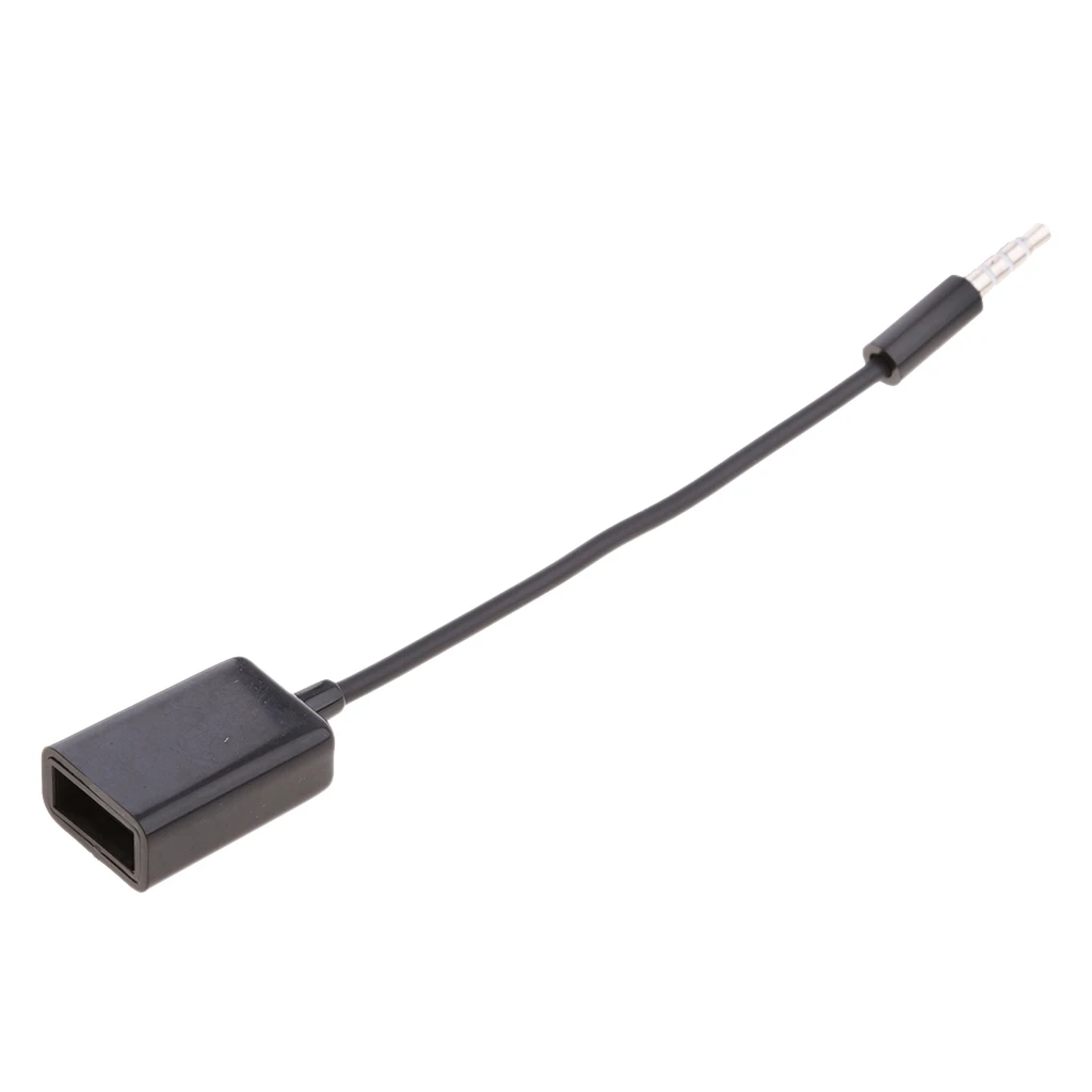 3.5mm 1/8 inch Male AUX Audio Plug Jack to USB 2.0 Female Converter Cable Cord Connect the USB flash driver