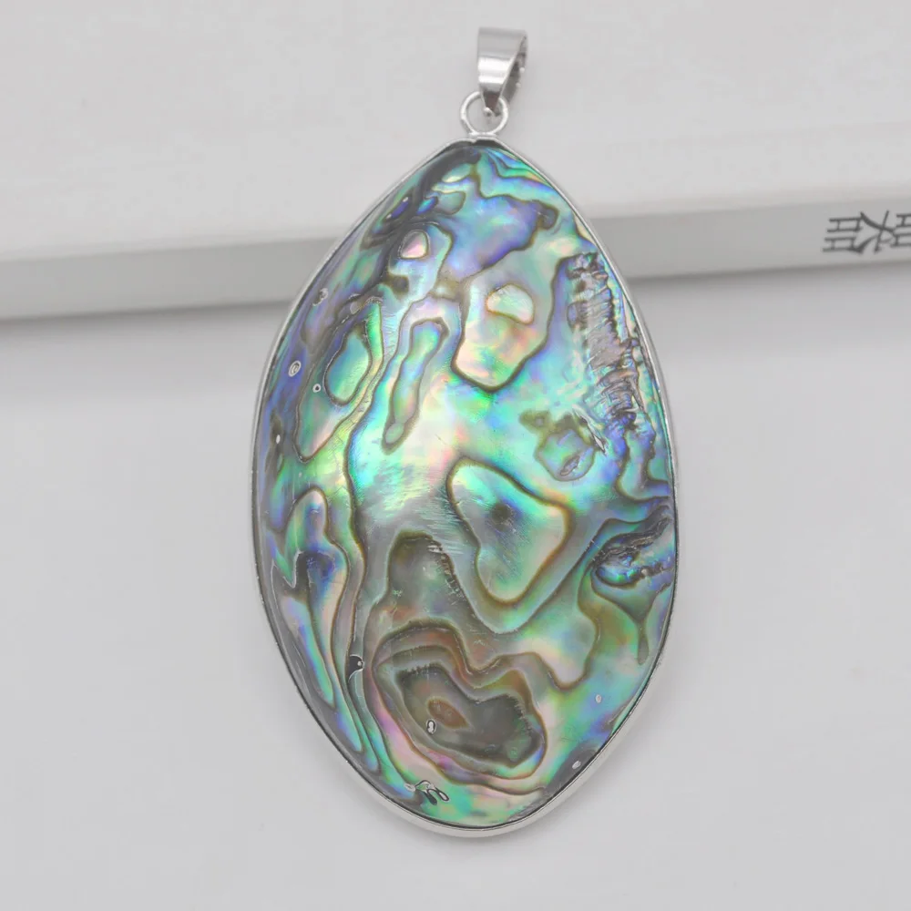 Natural New Zealand Abalone Shell Bead Pendant Jewelry S162in Pendants