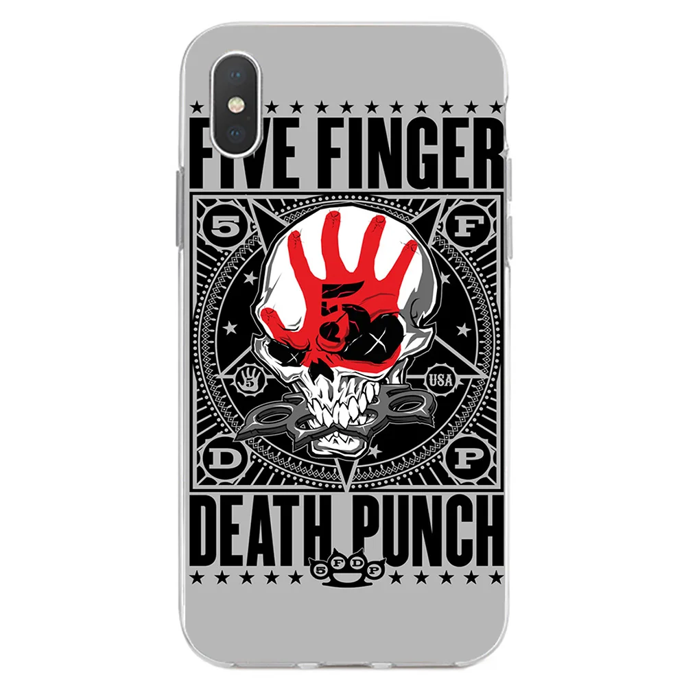 IYICAO Five Finger Death Punch FFDP Мягкий силиконовый чехол для iPhone X XR XS MAX 6 6s 7 8 Plus iPhone X iPhone 5 5S SE чехол из ТПУ - Color: 5