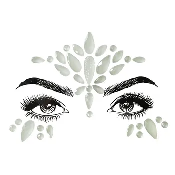 

Face Gems Adhesive Glitter Jewel Wedding Festival Rave Party Body Make Up Tattoo sticker F12.3