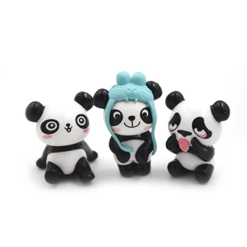 

8Pcs/set Panda Action Figures Mini PVC Preschool Toy Set Peripherals Kids Children Birthday Gift